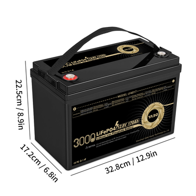 12 Volt 12V 170Ah Lifepo4 Lithiumbatterij Oplaadbare Deep Cycle 4S1P