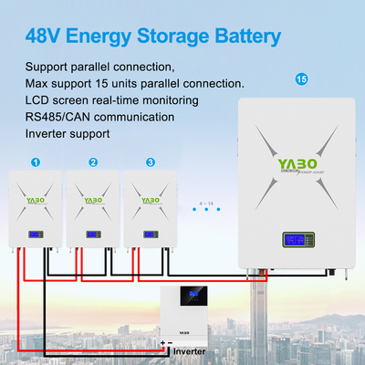 10kwh 51.2v 200ah Lifepo4 Lithiumbatterij Zonne-energieopslagsysteem Deep Cycle Diy