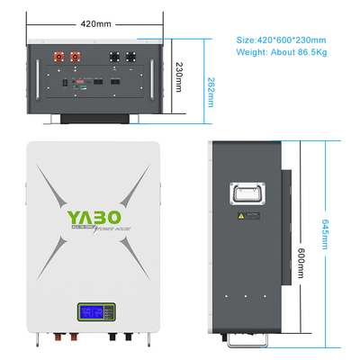 5kw 10kw 12kw oplaadbare Lifepo4-batterij Powerwall Home 51.2v 48v 200ah