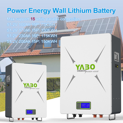 Zonne Lifepo4 Batterij Powerwall 5kwh 10kwh Draagbaar Vervoer 48v 200ah