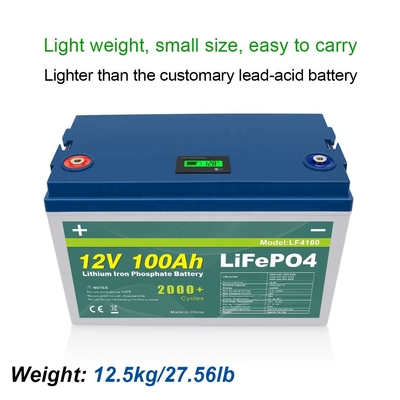 200Ah 300Ah 100Ah 12V 32700 lifepo4-accu LCD-voedingsdisplay Smart BMS