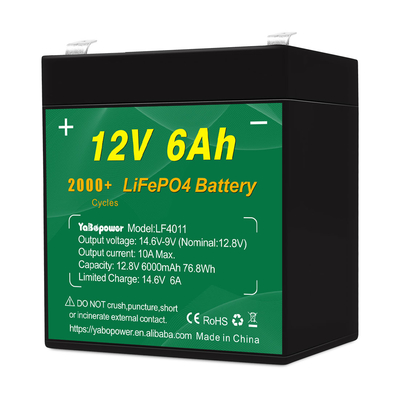 Talentcell 12v 6ah Lifepo4 batterijpakket Deep Cycle 2000 cycli 32700 6000mah
