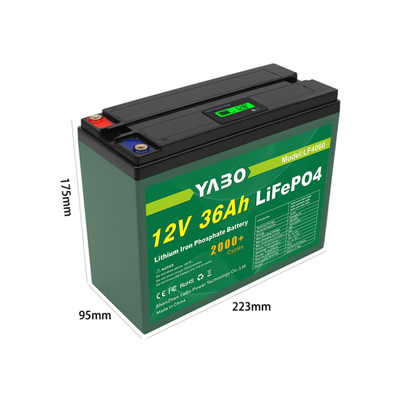 12V 36Ah Lifepo4-batterij voor diepe cyclus van energieopslag op zonne-energie