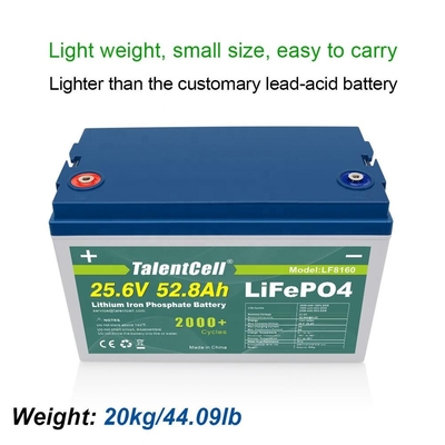25.6v 52ah 50ah 24v Lifepo4 Deep Cycle batterij zonne-energie 3000 cycli