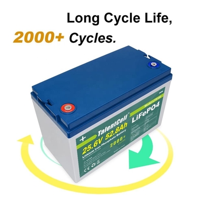 25.6v 52ah 50ah 24v Lifepo4 Deep Cycle batterij zonne-energie 3000 cycli