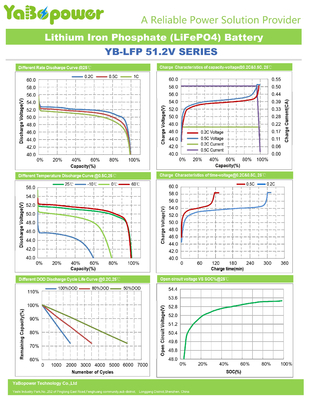 51.2V 48v 100ah Lifepo4-batterijpakket voor omvormer