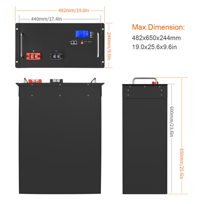Bms 100ah 48 Volt Lifepo4-batterij 48v 200ah lithium-ion zonnebatterij