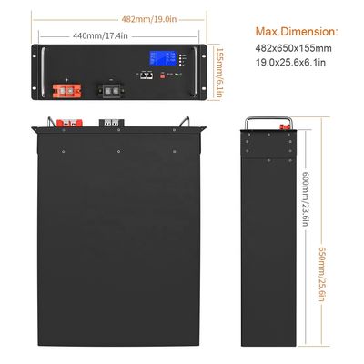 100Ah 48V Lifepo4-batterij 32700 Deep Cycle 5120wh lithiumfosfaatbatterij