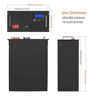 Deep Cycle Lifepo4-batterij voor ups van meer dan 2000 cycli 48v 200Ah