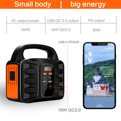 Shenzhen Fabriek 155Wh 3.7V 42000mAh Outdoor Draagbare Voeding 150W Laadstation &amp; Krachtstation
