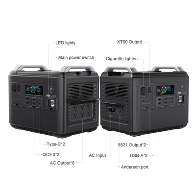 LiFePO4 Draagbare Krachtcentrale Voor Airconditioner Koelkast Thuis 2000w Lifepo4 Ups Zonnegenerator