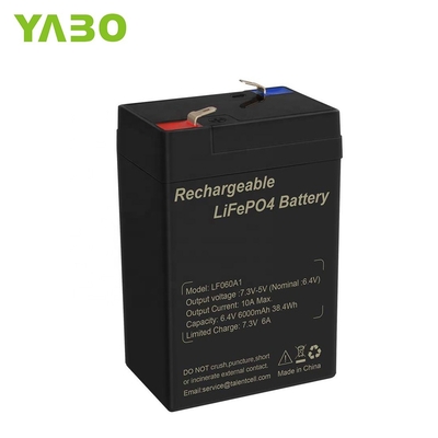 6.4V 4.5Ah 6v 5Ah Deep Cycle LiFePO4 batterij oplaadbare verlichting