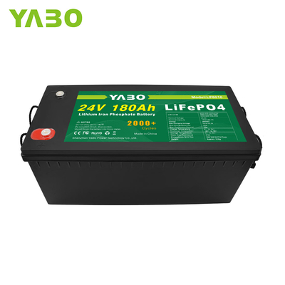 Hoge kwaliteit lange levensduur 2000 cycli Goedkoop lithium-ijzerfosfaat 24V 180Ah Lifepo4 batterijpakket