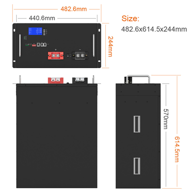 Home Energieopslag Power Wall Lithium-ijzerfosfaat Oplaadbare lithiumbatterij 200Ah 48V